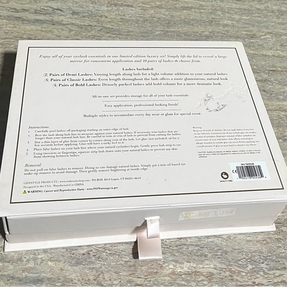 NIB Tru Beauty Limited Edition 10 pair handmade lash set with mirror and storage - Picture 6 of 11